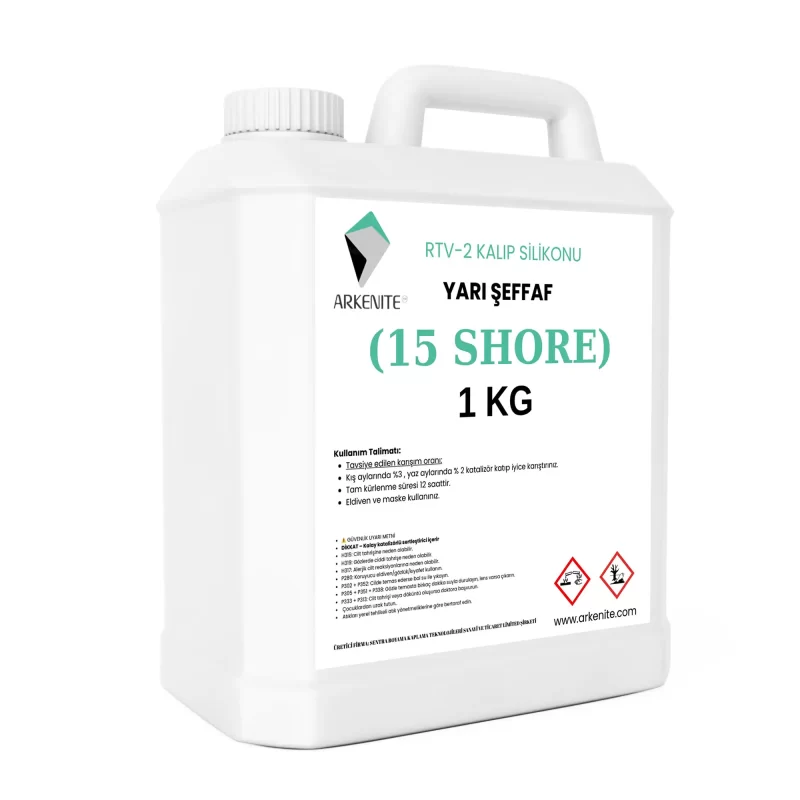 Yarı Şeffaf RTV2 Kalıp Silikonu (15 Shore) 1kg.